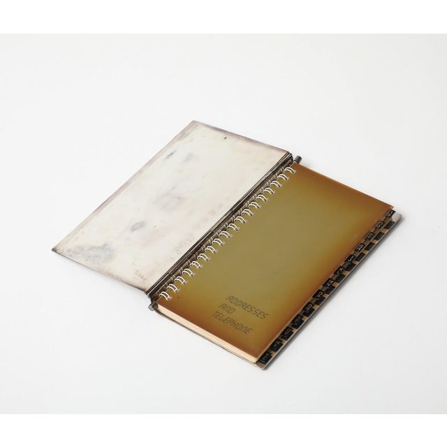 Metal Art Deco Style Sterling Silver Address Book by Carlo Buffetti, C. 1970 For Sale - Image 7 of 10