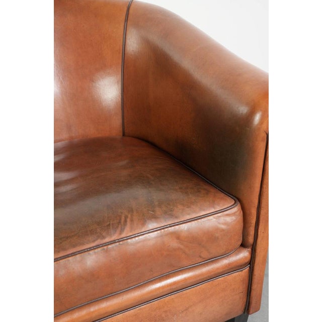 Vintage Club Chair in Sheepskin Leather For Sale - Image 12 of 13