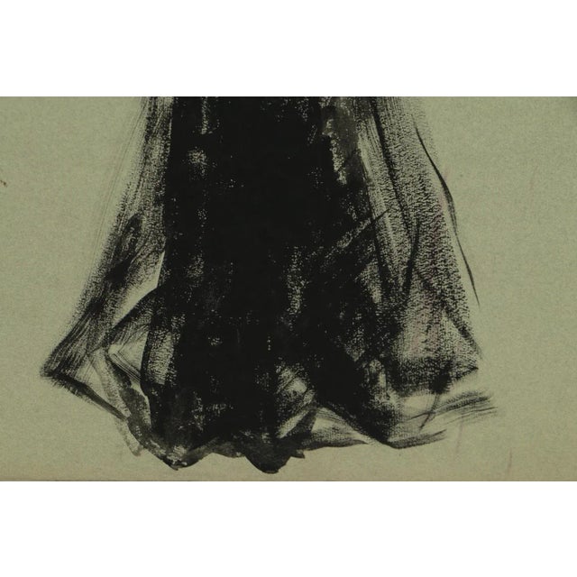 1950s Fashion Dress Watercolor Painting by Orval Hempler For Sale In Los Angeles - Image 6 of 8