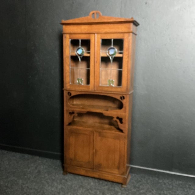 Wood Arts and Crafts Oak Bookcase, 1890s For Sale - Image 7 of 7