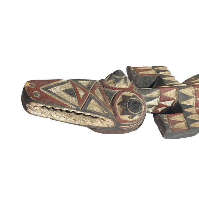 1980s African Vintage Crocodile Nuna Bobo Burkina Faso 43" W For Sale - Image 5 of 8
