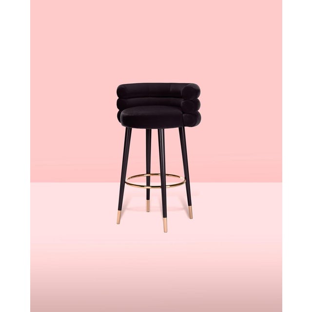 Set of Marshmallow Bar Stools by Royal Stranger For Sale - Image 13 of 18