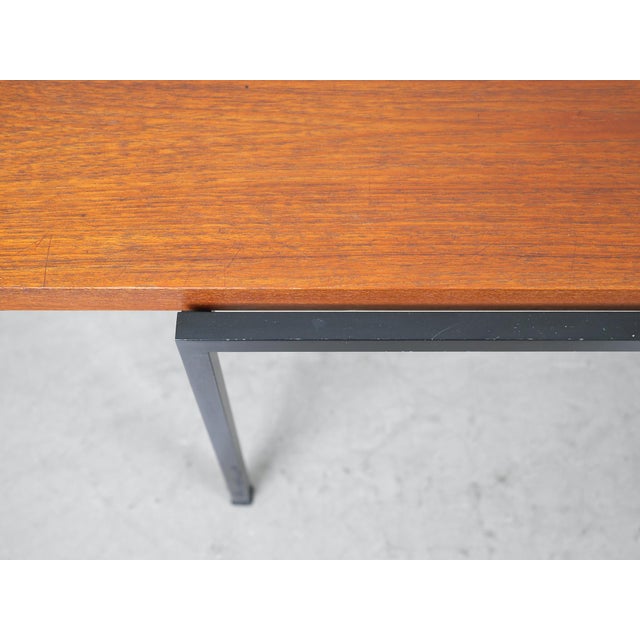 Teak Coffee Table with Black Metal Frame by Eduard Ludwig for Lotos Werkkunst, Germany, 1960s For Sale - Image 15 of 18