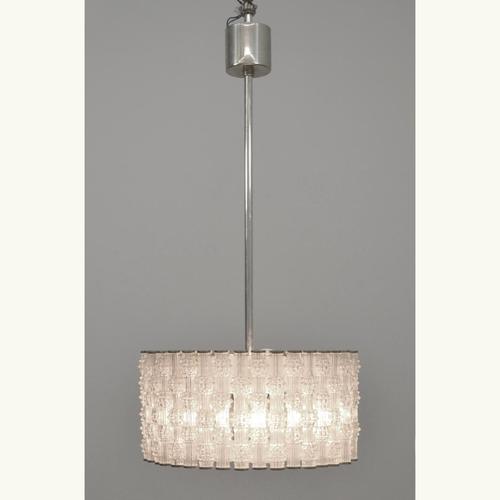 1960s Glass Tube Pendant Light from Kaiser For Sale - Image 5 of 5