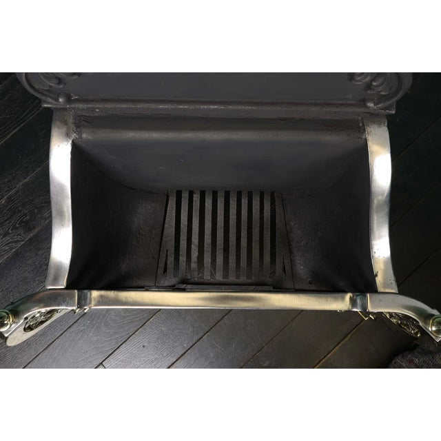 Late 19th Century Rococo Brass and Steel Fireplace Fire Basket by Thomas Elsley, 1890 For Sale - Image 5 of 6
