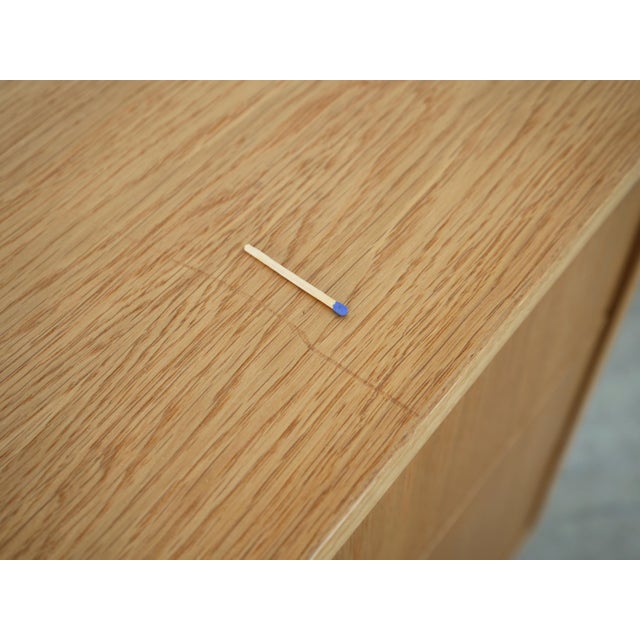 Vintage Scandinavian Oak Chest of Drawers For Sale - Image 10 of 11