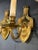 A pair of 1920’s gilt bronze sconces neoclassic style with one light
