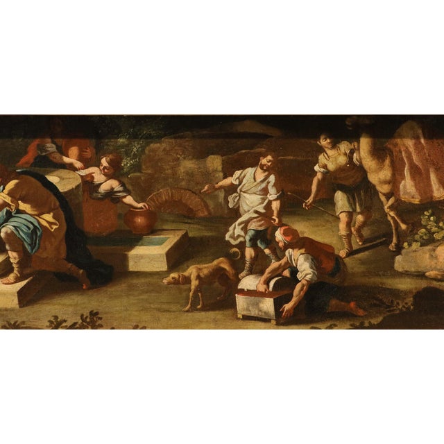 Workshop of Francesco De Mura, Rebecca at the Well, 1770, Oil on Canvas For Sale - Image 7 of 15