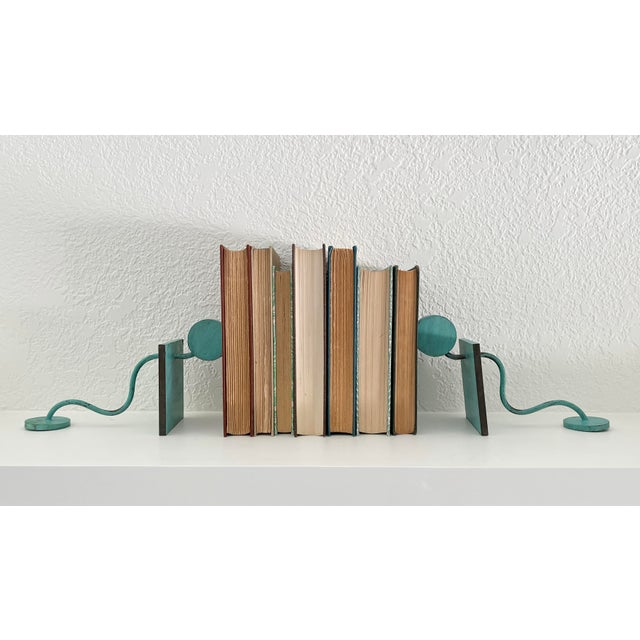Postmodern Postmodern Verdigris Bookends - A Pair For Sale - Image 3 of 10