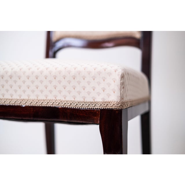 For sale is a set of three original Second Century chairs. The set has been completely restored, reupholstered with the...