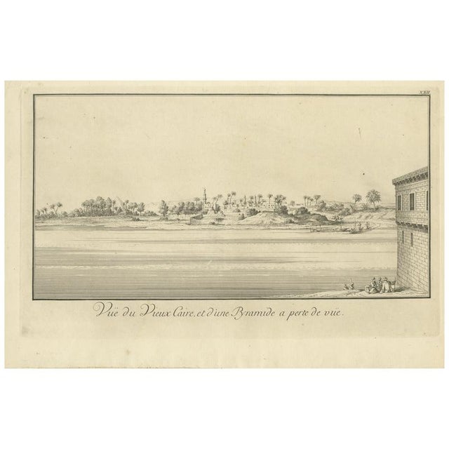Cairo on the Nile with Distant Pyramids, 1755, Engraving For Sale - Image 9 of 9