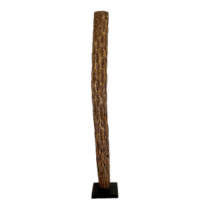 Late 20th Century Vintage Boho Carved Wood Totem Sculpture
