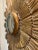 Round Mirror : Mid- Century Vintage Sunburst Gold Gilt Wood Mirror With Hidden Clock For Sale - Image 4 of 7
