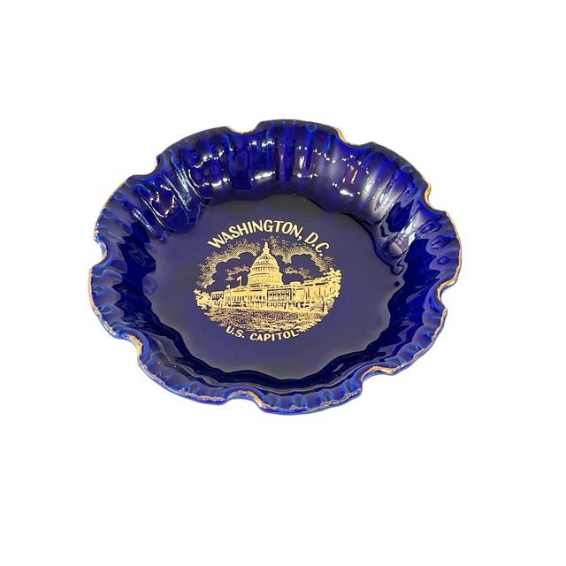 Beautiful cobalt blue color with gold accents. Perfect for cufflinks or jewelry.