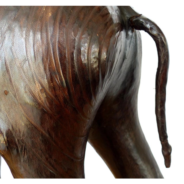 Leather-Clad Sculpture of an Elephant For Sale - Image 9 of 12