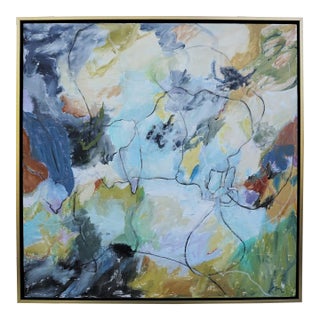 "You Must Remember This" Abstract Painting by Laurie MacMillan, Framed For Sale