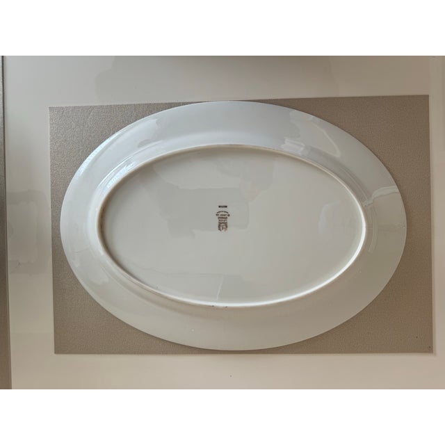 Ivory Lenox Oval Serving Platter Springdale With Platinum Trim For Sale - Image 8 of 8