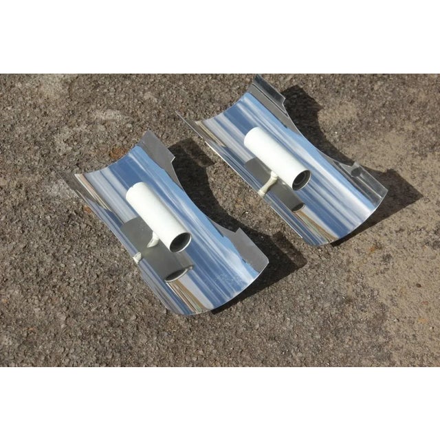 Steel Sconces from Luci Italia, 1970s, Set of 2 For Sale - Image 3 of 6