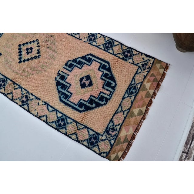 Decorative Handknotted Wool Runner For Sale - Image 4 of 10