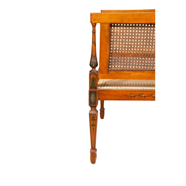 Edwardian Satinwood and Painted Armchair For Sale - Image 11 of 12