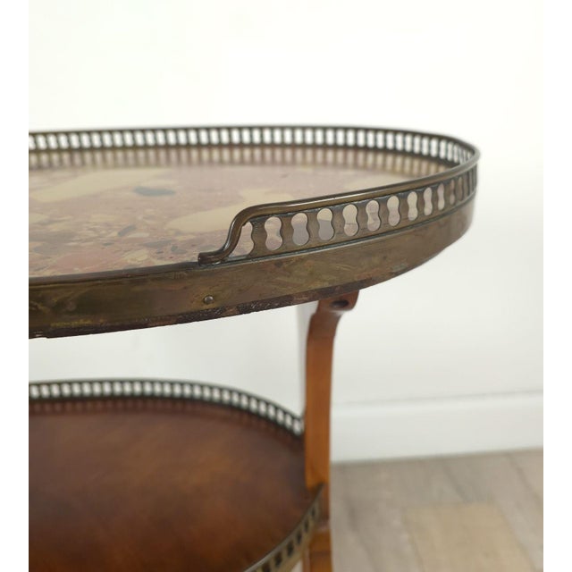 Belle Époque Three-Tier Louis XVI–Style Oval Table, France Circa 1910 For Sale - Image 9 of 12