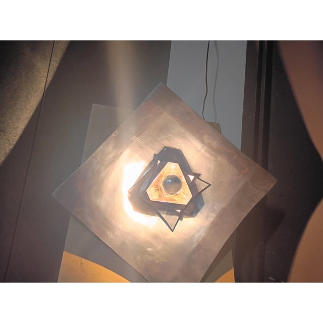 Custom Made Wall /Ceiling Light Space Age Geometric For Sale - Image 4 of 8