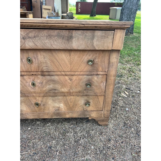 Louis Philippe French 19th Century Louis Philippe Bleached Walnut Chest of Drawers For Sale - Image 4 of 12