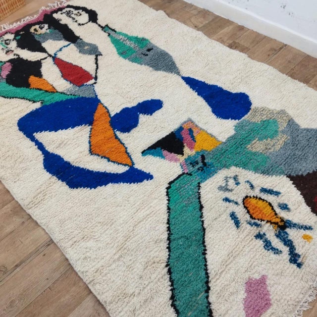 2020s Moroccan Berber Textile Wall Art – Abstract Figurative Design For Sale - Image 5 of 9