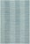 Outdoor Rug in Wide Tonal Teal Stripes, 7x9 For Sale