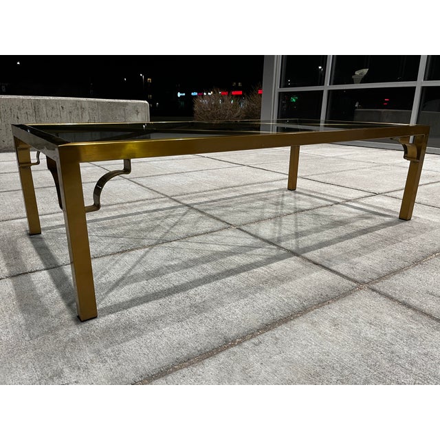 Mastercraft Chinese Chippendale Brass Coffee Table With Fretwork For Sale - Image 12 of 12