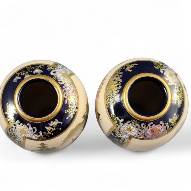 Japanese Tashiro Satsuma-Style Vases, 1920s, Set of 2 For Sale - Image 6 of 11