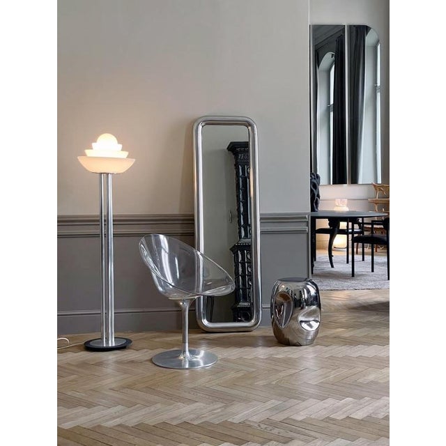 Silver Vintage Italian Floor Lamp, 1970s For Sale - Image 8 of 9