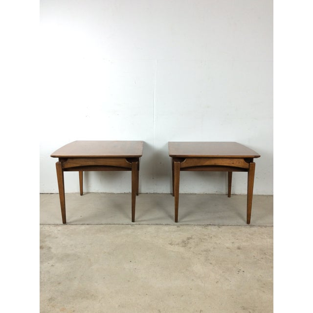 Pair of Mid Century Modern End Tables With Drawer by Lane Furniture For Sale - Image 17 of 18