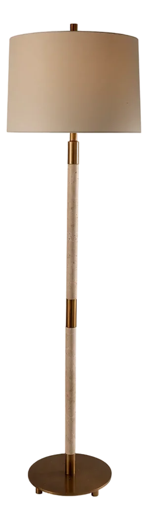 Tivoli Marble Natural/Brass Floor Lamp