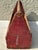 Antique Early 20th Century Red Rustic Farmhouse Wooden Tool Caddy For Sale - Image 9 of 11