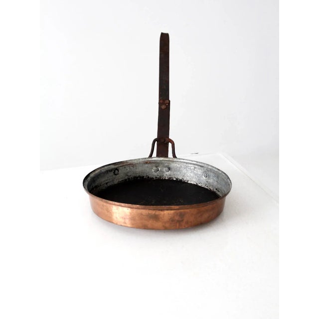 Antique Copper Saute Pan For Sale - Image 6 of 13