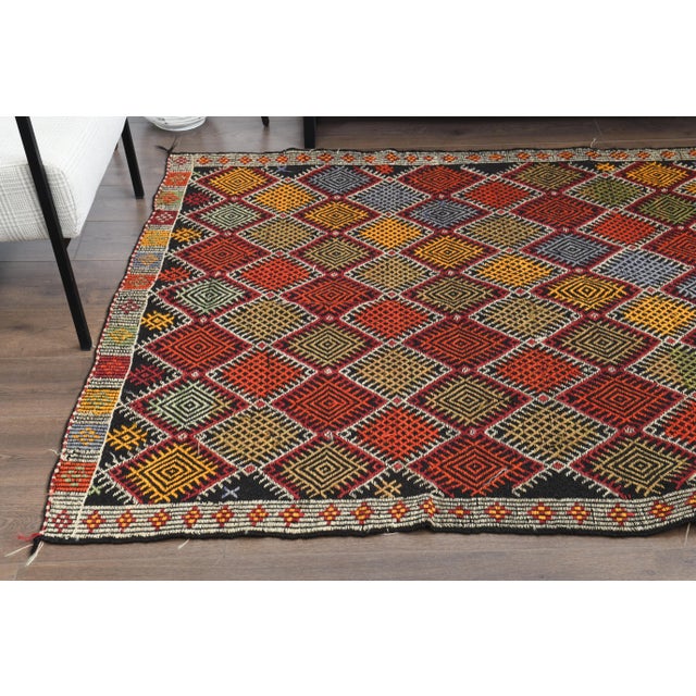 Vintage Turkish Oushak Handmade Wool Cotton Red Area Rug For Sale In San Francisco - Image 6 of 12