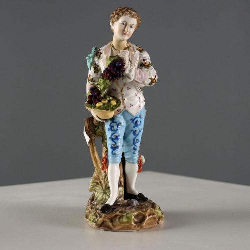 White German Figurines from Volksted Porcelain, Set of 2 For Sale - Image 8 of 16