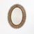 Oval Bamboo and Rattan Mirror, 1960s For Sale - Image 3 of 6