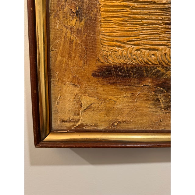 Mid 20th Century Mid-Century Stephen Kaye Floral Palette Knife Painting For Sale - Image 5 of 9