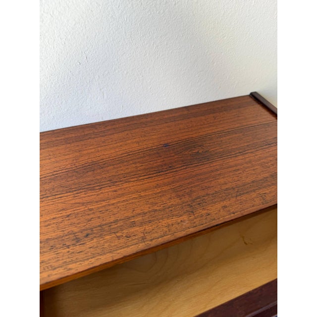 1960s Mid Century Danish Rosewood Floating Nightstands Wall Mounted, A Pair For Sale In Los Angeles - Image 6 of 10