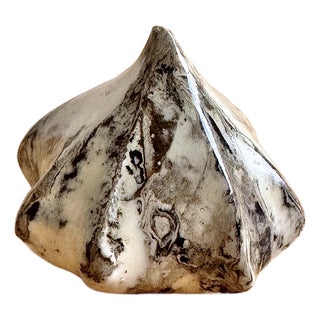 Bulbous Ceramic Sculpture - Organic Stoneware Form For Sale
