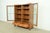 R. J. Horner Style Antique American Empire Carved Tiger Oak Double Bookcase Cabinet With Leaded Glass Doors, Circa 1890s For Sale In South Bend - Image 6 of 14