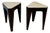 Wengé and Parchment Coffee Tables, 1980s, Set of 2 For Sale
