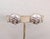 1960s Vintage 1960s Signed Crown Trifari Round Rhodium Plated Zig Zag Clip Earrings-2 Pieces For Sale - Image 5 of 7