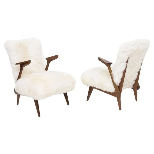 Set of Italian Fur Armchairs by Giuseppe Scapinelli For Sale - Image 14 of 14