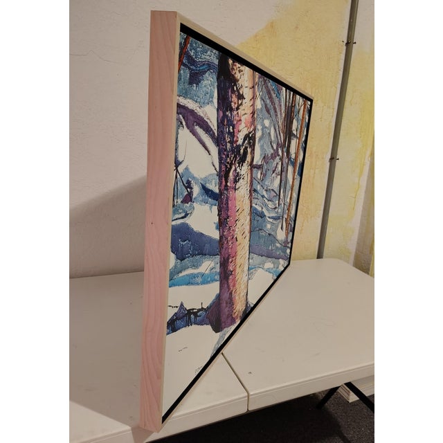 Kesler Woodward 2010 Alaska Birch Tree Landscape Acrylic on Canvas For Sale - Image 4 of 14
