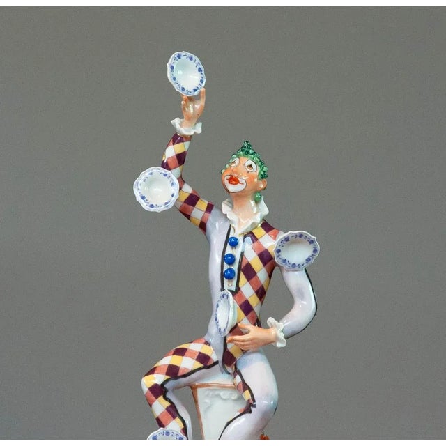 ◇PIERROTS◇PETER STPANG◇Meissenマイセン◇Ｃ◇ Vintage Porcelain Juggler Statue by Peter Strang for Meissen