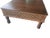 1990s Carved Solid Wood Coffee Table For Sale - Image 4 of 4