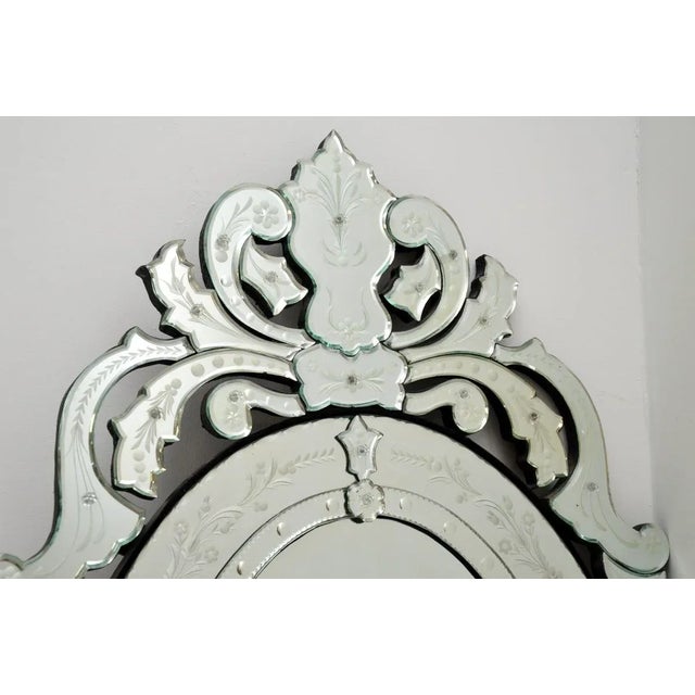 A beautiful and impressive vintage Italian Venetian Murano glass mirror, dating from around the 1970’s. This is of lovely...